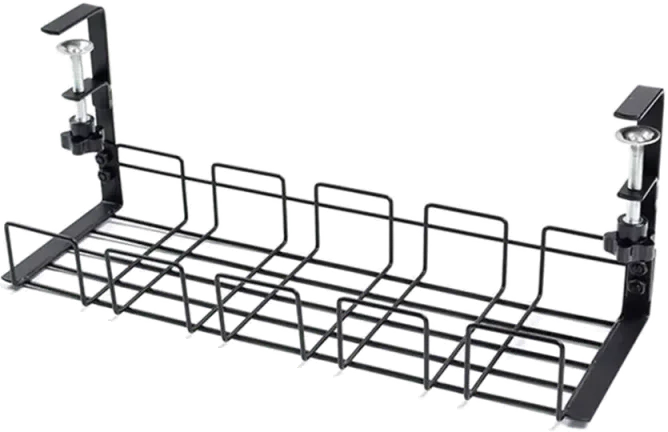 Under-Desk Cable Tray in Black